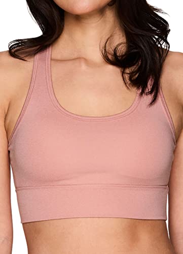 Rbx Women's Sports Bra, Soft Racerback Low Impact Yoga Bra Space Dye Light Pink L #TOP3
