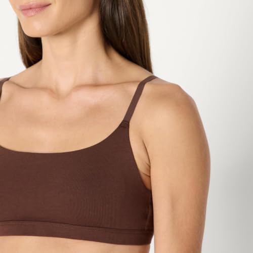 Image of Amazon Essentials Women's Cotton Jersey Scoop Bralette, Pack of 2