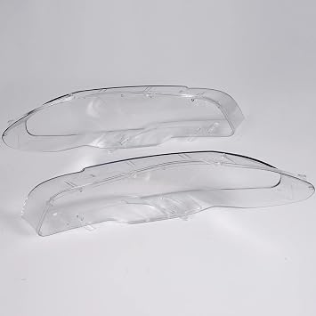 CNNELL Headlights Headlamps Lense Clear Lens Cover Replacement Compatible with 2007 2008 2009 2010 2011 2012 BMW X5 E70 4-DoorClear