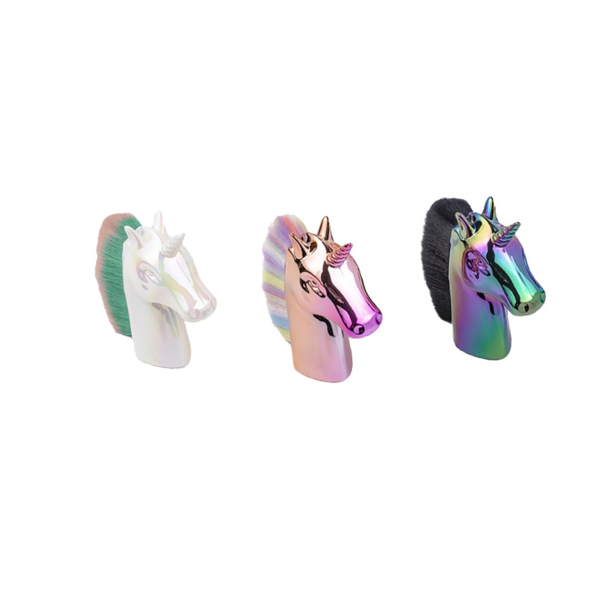 Healeved 9 Piezas Cepillo De Uñas De Unicornio Cepillo Para Polvos Sueltos Arte De Uñas Con Pincel Striper Base De Maquillaje Cepillo De Uñas De Acrílico Makeup Sol Rojo Brocha Para Polvos
