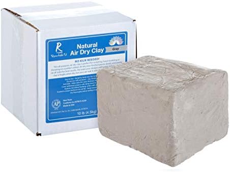 Gray Air Dry Clay | Natural, Non-Toxic All-Purpose Compound | Self-Hardening, No Bake Gray Clay for Sculpting, Modeling and More | Made in The USA | 10lbs
