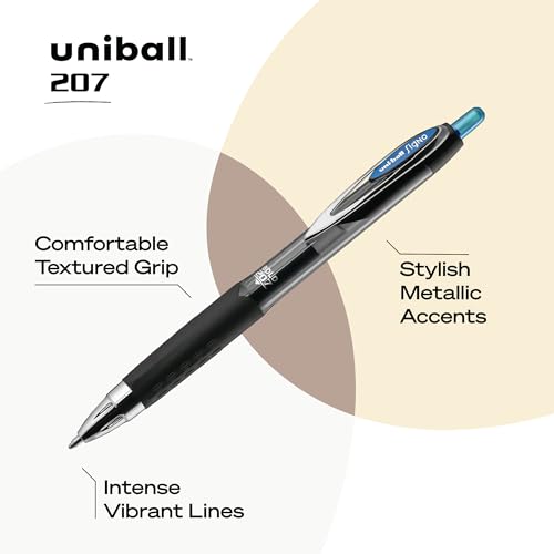 Image of uniball 207 Retractable Gel Pens, Bold Point (1.0mm), Blue (Pack of 144)