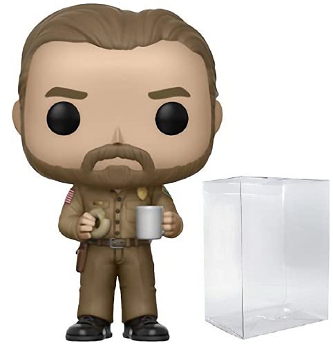 Stranger Things - Chief Hopper con Donut Edición Limitada Chase Funko Pop! Figura de vinilo (conjunto con funda protectora compatible Pop Box)
