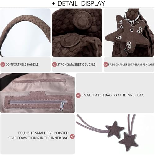 Image of Woven Tote Bag for Women, Shoulder Handbags, Beach Hobo, Handwoven Satchel Underarm Bag, Top-Handle Bag With Purses