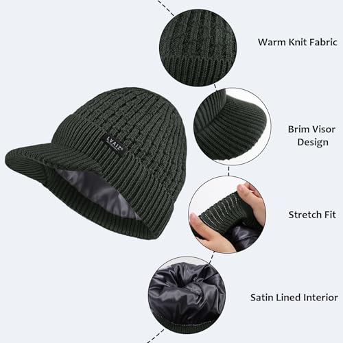 Gorro de invierno para mujer con forro de satén miniatura 5