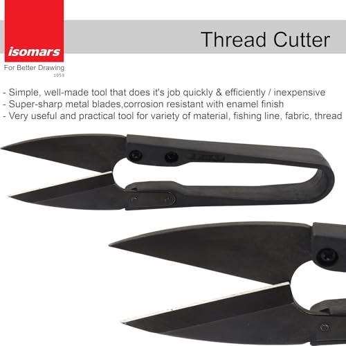 Image of Isomars Thread Cutter Black Grip Metal Set of 4