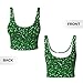 Green Sequin Sparkle Print Lightweight Trendy Women Sports Vest Yoga Workout Running Vests All Seasons