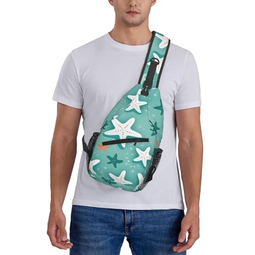 Bolso bandolera Sling con diseño de estrella de mar miniatura 7