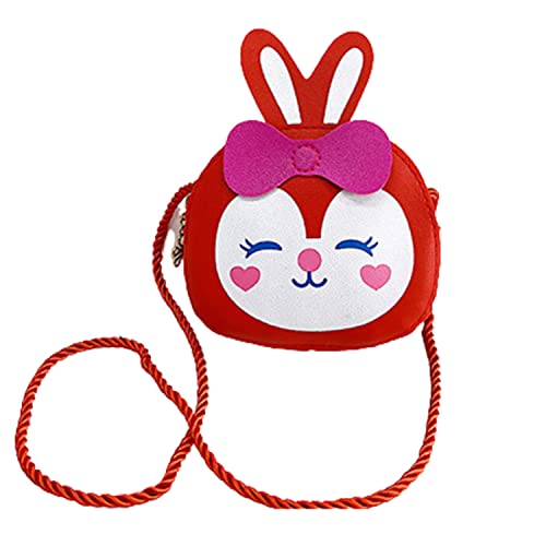 Image of SYGA Children Rabbit & Bow Sling Messenger Bag Coin Bag Cartoon Backpack PU Leather Kitten Handbag for Toddlers Kids