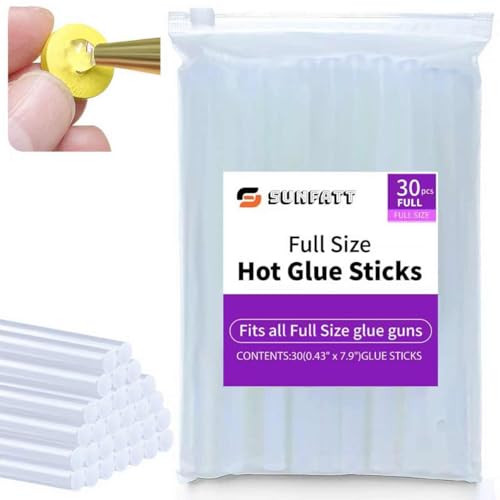 SUNFATT Full Size Hot Glue Sticks,(30 Pcs) 8