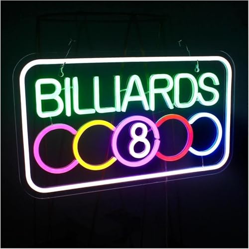 Enseigne lumineuse sans reflet pour décoration de boule billard mural tamisé