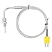 Akozon EGT Thermoelement K Typ Sensoren Sonde Temperatur, K-Typ Sensor Sonden Metallkopf Sonde fur K-Typ Sonde Thermoelement Sensor & Meter im Temperaturbereich von 0 bis 1250 °C