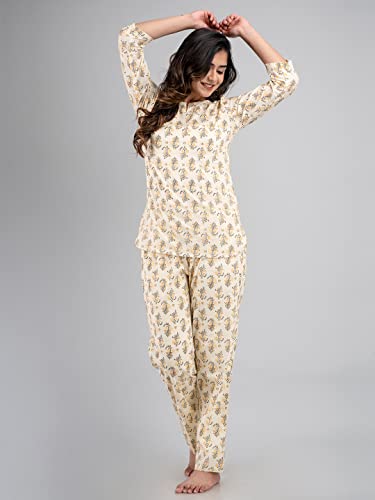 Image of feranoid Women Full Sleeves Cotton Nightsuits