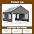 Walsunny Carport 12x20ft Heavy Duty Carport Canopy with Roll-up Ventilated Windows, Portable Garage with Removable Sidewalls, Car Canopy with All-Season Tarp for Car, SUV, Truck, Boat