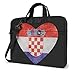 Produktbild Kroatien Heart Flag Laptoptasche One Shoulder Shockproof Laptop Bag
