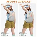 15L Small Hiking Backpack for Men Women Foldable Packable Back Pack Ultralight Hiking Daypack for Travel Camping Outdoor, Beige - Image 5