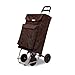 Amig - Einkaufstrolley mit 4 Rädern - Außentasche für Tiefkühlkost - Maximale Belastung 15 kg -Kapazität von 48 Litern - 22x40x106 cm - Farbe: Schwarz