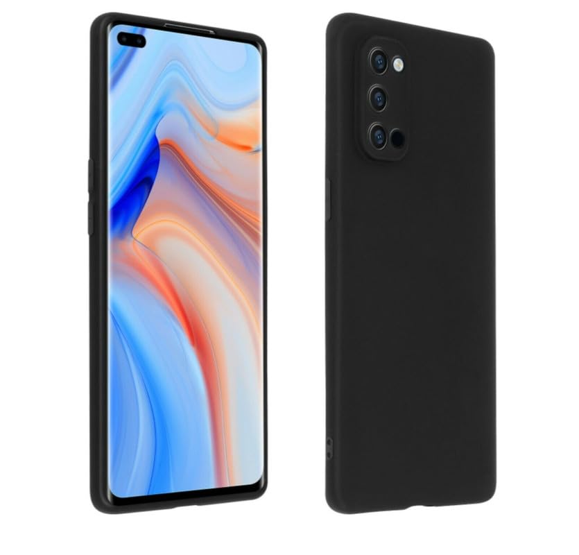MoreFit Rubber Soft Silicon Candy Shockproof Slim Back Cover Case for Oppo Reno 4 4G - Black (B0DFHG5H7C) Amazon Price History, Amazon Price Tracker
