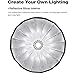 Godox QR-P70 27.6Inch 70CM Portable Quickly Fast Installation Deep Parabolic Softbox，with Front & Inner Diffuser for Godox SL-60W VL150 VL300 UL150 SL150WII SL200WII SZ150R SZ200BI (with Fabric Grid)