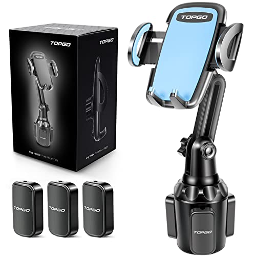 Cup Phone Holder for Car, [No Shaking & Stable & Adjustable Pole] Car Cup Holder Phone Mount, Cell Phone Cradle for iPhone, Samsung and More Smart Phone - Black