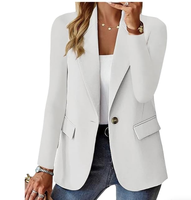 Blazers for Women Casual Business Suit Jackets Long Sleeve Notch Lapel Outfits Open Front Work Office Cardigan