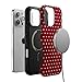 Casely iPhone 16 Pro Max Case | On The Dot | Maroon Polka Dot | Compatible with MagSafe | Bold Protective Design