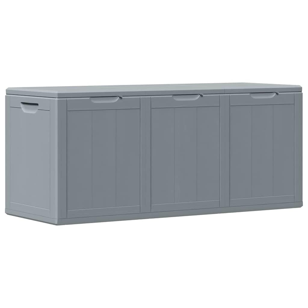 JHQHSM Garden Storage Box 270L, Grey PP Outdoor Storage Chest for Patio and Terrace, Lightweight Weather-Resistant Solution for Cushions and Pillows