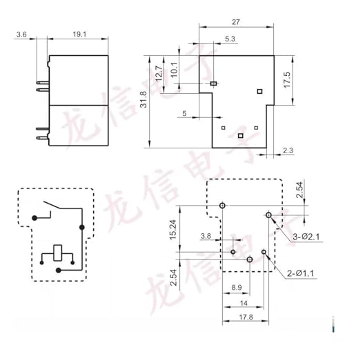 Relé SLA-S-124DM conmutación de alta corriente 30A 24V y 5 pines 3