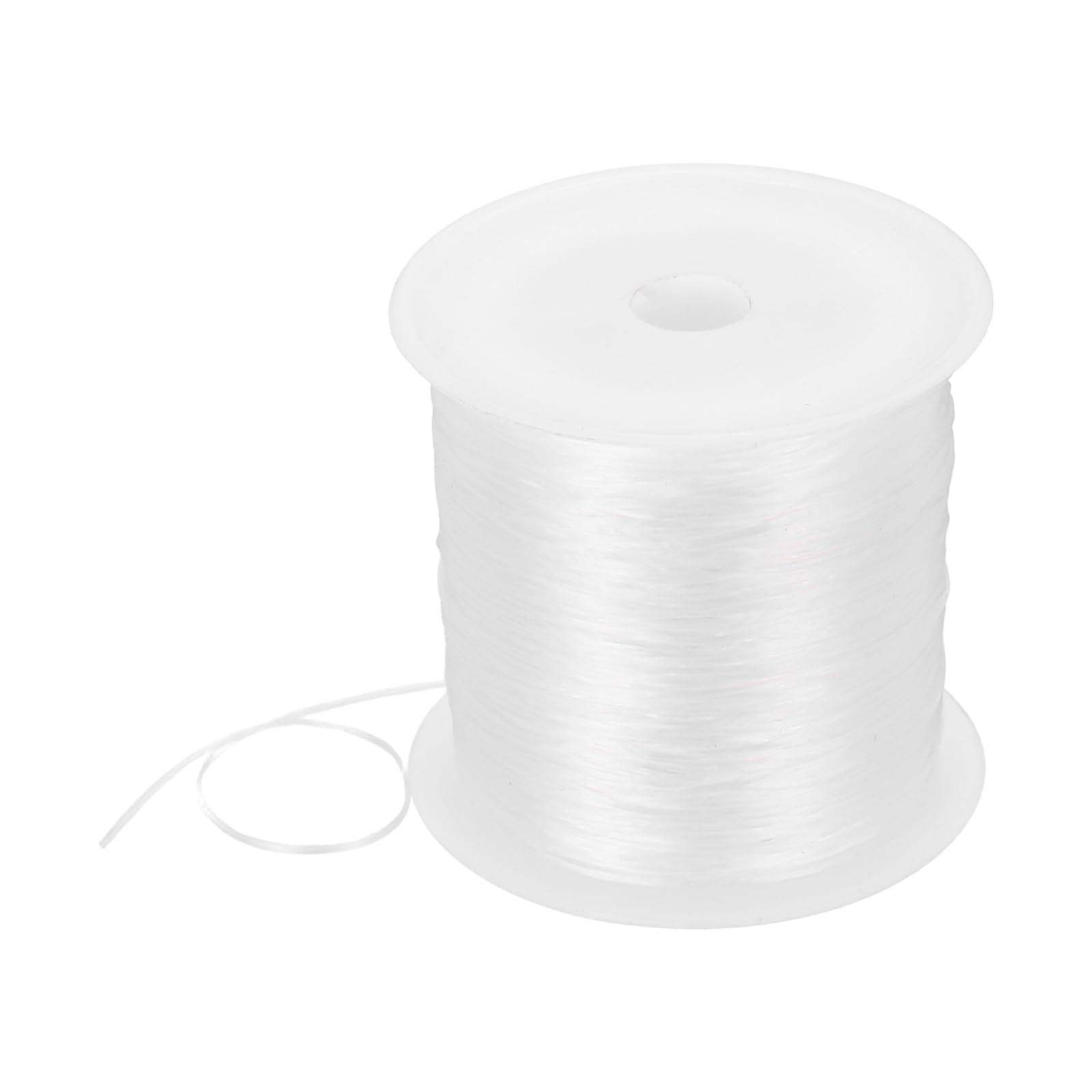DMiotech Elastic String for Bracelets, 0.8mm Stretch Bead Cord for Jewelry Making, Necklaces and Bracelet Making White, 120m