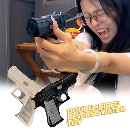 Prank Water Gun,2026 New Prank Two-Way W-ater Gun Water Pistols for Adults,Manual W-ater Soaker G-un Reverse Wate r G-uns,Mini Wate r G-un for W ater Blaster P-rank Trick Ideas for W ater Battle Fun