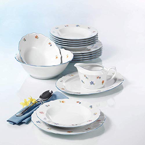 Seltmann Weiden 001.717237 Sonate Nostalgie Tafelservice 16-teilig, Porzellan, Bunt