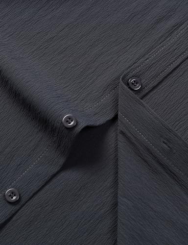 Image of JEMITOP Mens Stretch Wrinkle Free Texture Shirts