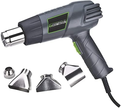 Genesis GHG1500A Dual Temperature Heat Gun Kit With Fast Heat Hig...