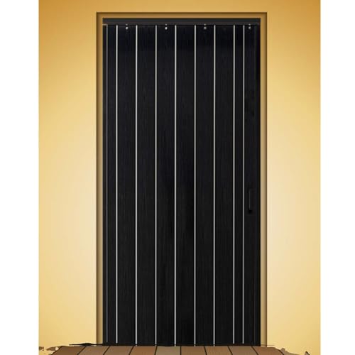 Porte accordéon PVC imperméable pour isoler une salle de bain sans travaux