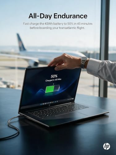 Image of HP 17 Inch AI FHD Laptop Intel Ultra 7 255U 16GB 1TB WiFi 7 Win 11 Pro | 17.3 IPS Anti-glare Display, Bluetooth 6.0, Backlit KB, Intel AI Boost 12 TOPS NPU, Copilot Key, Fast Charge, Mica Silver