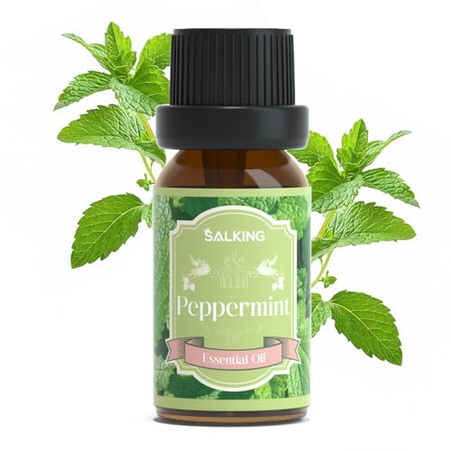 SALKING ペパーミント 精油 10ml アロマオイル ハッカ系 エッセンシャルオイル 天然 100% ピュア 虫よけ オイル リラックス/アロマディフューザー/加湿器/プレゼント にも最適 Peppermint Essential Oilのサムネイル