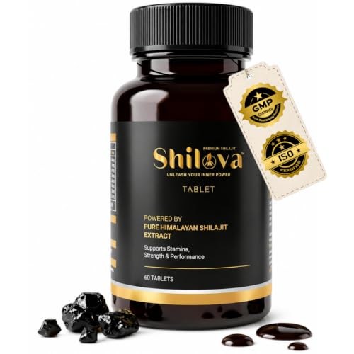 Image of Pure Himalayan Shilajit Tablets - 60 Tablets | 8-Herb Ayurvedic Formula with Ashwagandha, Hadjod & Amla | Stamina, Strength, Joint Support & Natural Iron | For Men & Women