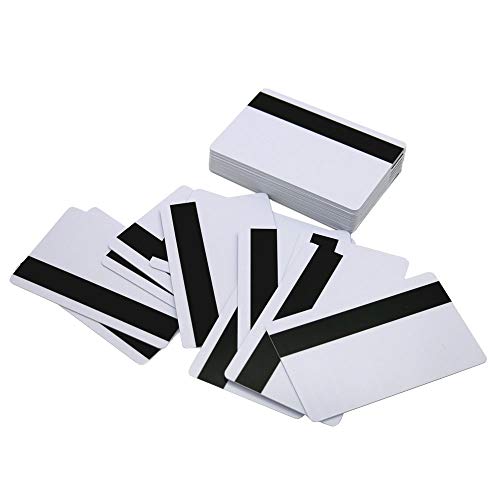 Gialer 100 Pack - Premium White PVC Cards with 1/2\" HiCo Magnetic Stripe - CR80 30Mil Blank PVC Plastic Credit/Gift/Photo ID Badge Card - Printable for Card ID Printers - Thumbnail 5