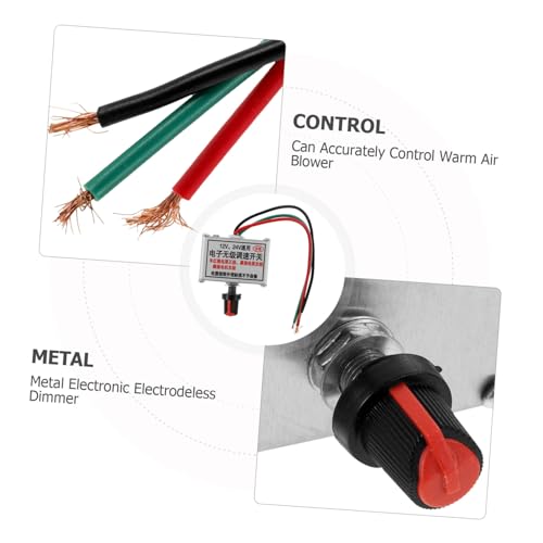 Luxshiny Regulador de Electrónico Ajustable para Ventiladores de Vehículos Controlador de Motor para Climatización y Confort - imagen 3