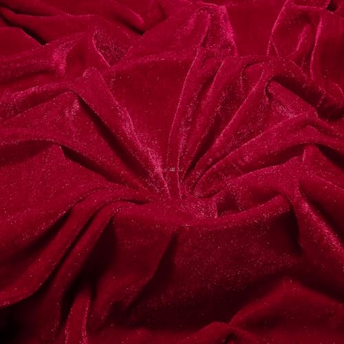Tissu velours MECCANIXITY 3Yard x 63Inch, prune foncé