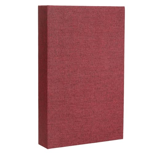 uxcell Decorative Books, 10.6 x 6.7 Linen Fake Books for Decoration Faux Decor Book for Modern Aesthetic Home Office Coffee Table Shelf Desktop Display, Wine Red