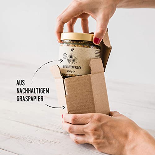 beegut Blütenpollen BIO, 250g mild süÃe Bienenpollen 100% BIO - natürlich und super lecker in nachhaltiger Verpackung – Bild 5
