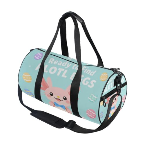 Bolsa de viaje cilíndrica con compartimento interno y diseño kawaii de lona
