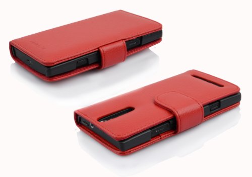 Cadorabo Book Case Compatible With Sony Xperia S In Candy Apple Red - With Stand Function And Card Slot Made Of Structured Faux Leather - Wallet Etui Cover Pouch Pu Leather Flip #TOP6