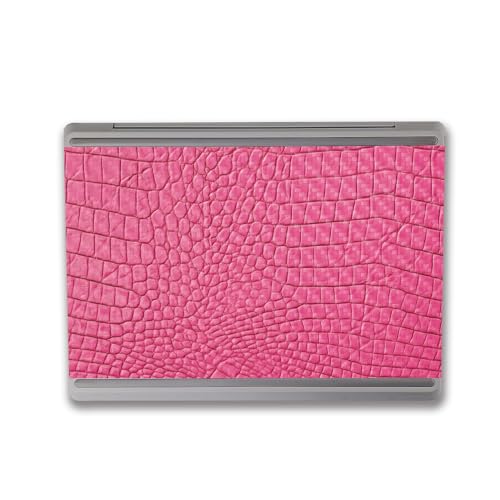 Image of MightySkins Carbon Fiber Skin Compatible with Microsoft Surface Laptop Go 3 (2023) Full Wrap Kit - Pink Gator Skin | Protective, Durable Textured Carbon Fiber Finish | Easy to Apply | Made in The USA