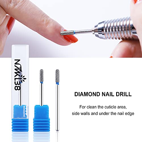Nmkl38 Electric Cuticle Clean Bit 3/32'' Carbide Drill Pointed Burr Nail Art File For Milling Machine Manicure Pedicure Cutter Tool (2.5X10) #TOP2