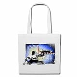 Reifen-Markt Tasche Umhängetasche EISHOCKEY VINTAGE EISHOCKEYPUCK EISHOCKEYMANNSCHAFT SPORT EISHOCKEYSCHLÄGER Einkaufstasche Schulbeutel Turnbeutel in Weiß