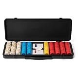 SLOWPLAY Godel 14g Ton Pokerchips-Set für Texas Hold’em, 500 STK [ohne Werte] Verfügt über einen hochwertigen Chipkoffer mit besonders robuster Polycarbonat-Schale, Pokerspieler