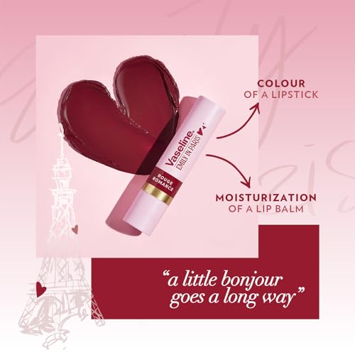 Image of Vaseline Rouge Romance | Emily in Paris Limited Edition | Red Tinted Lip Balm Stick, 24H* Moisturization, 3g
