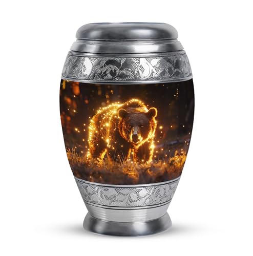 Image of Bear Urn - Small Urns for Human Ashes - Funeral Urns for Human Ashes Adult - Urns for Ashes Adult Male - Cremation Urns for Men - (3 inch Pack of 1)